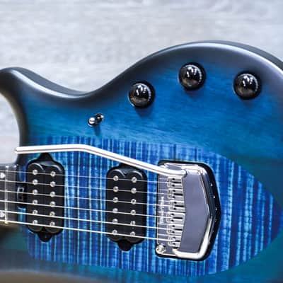 Ernie Ball Music Man Majesty Blue Silk Neckthrough Design Electric Guitar w/Case image 4