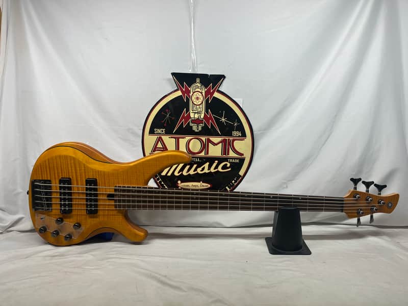 Yamaha TRBX605FM 5-String Electric Bass- Matte Amber image 1