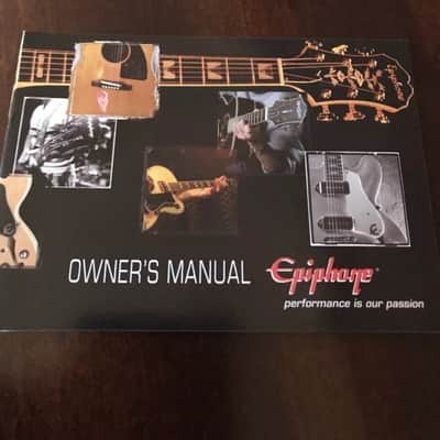 Epiphone  Owners Manual image 1