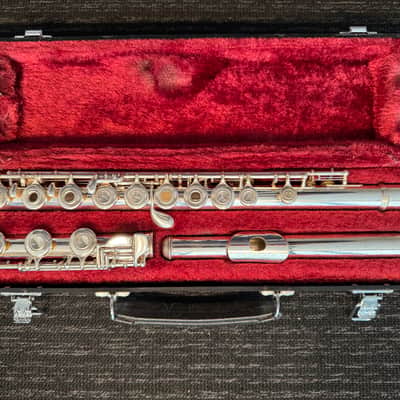 Yamaha YFL-385 Nippon Gakki Open Hole Flute 1990s - Silver image 1