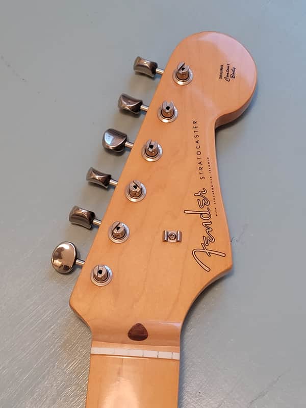 1991 Fender Japan Stratocaster maple neck | from FujiGen St57-90 | J serial | A stamped image 1