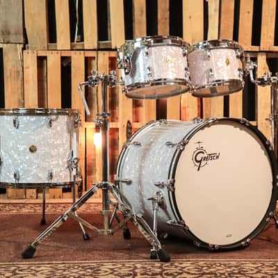 Gretsch USA Custom White Marine Drum Set - 18x22,8x10,8x12,14x16 - SO#1290367 image 1