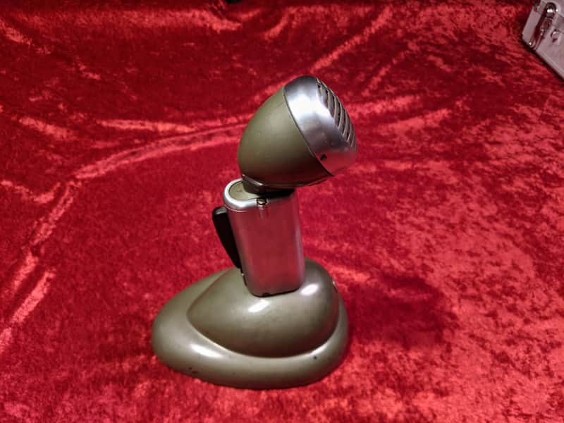 VINTAGE Shure Brothers Inc S36 520SL Green Bullet Controlled Magnetic Microphone Green/silver RARE image 1