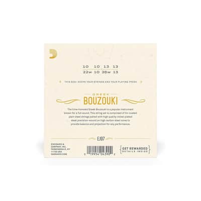 D'Addario EJ97 Nickel-Plated Steel 8-String Greek Bouzouki Strings - .010-.013 image 2