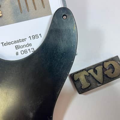 General Vintage Tone Blackguard 1950 - 1952 For Telecaster ®️pickguard phenolic paper bakelite heavy aged - Nitro image 5