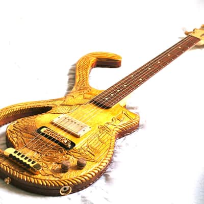 Light & Blue Country guitar, unique image 1