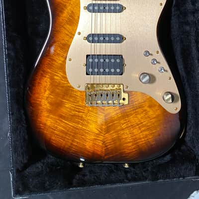 2016 Schecter USA Custom Shop Dream Machine III Vintage Burst HSS Figured Koa Birdseye Maple OHSC image 1