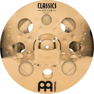 Meinl 16" Trash Stack Cymbal Pair with Holes - Classics Custom Brilliant - Made In Germany, 2-YEAR WARRANTY (CC16-STK) image 1