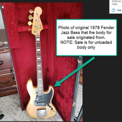 Fender Jazz Bass Body - Vintage 1978 - Natural image 23