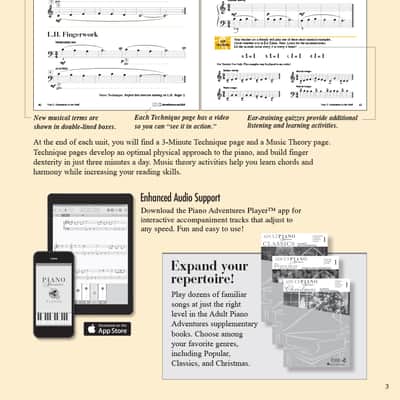 Hal Leonard Piano Adventures Adult all in one piano course book 1 image 5