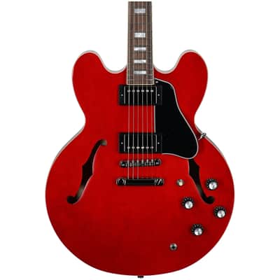 Epiphone Inspired by Gibson Custom 1962 ES-335 Reissue Electric Guitar (with Case), 60s Cherry image 4