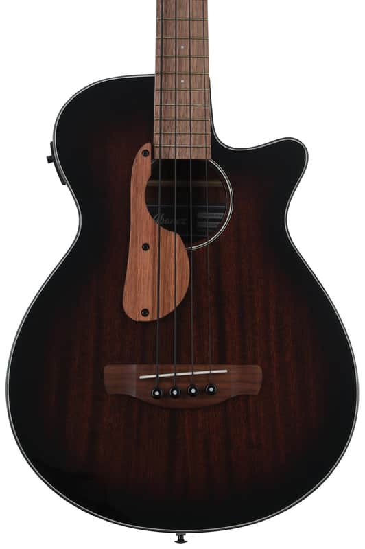 Ibanez AEGB24E AEG Acoustic-electric Bass Guitar - Mahogany Sunburst High Gloss image 1