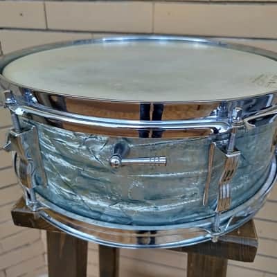 LUDWIG Pioneer 14"x5" Sky Blue Pearl, 1963. Vintage. image 5