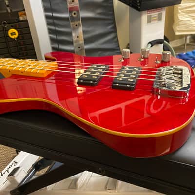 G&L ASAT 4 String Bass mid-90s - Clear Red with Top Binding image 24