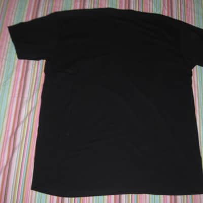 new (no tags) A+ genuine Fender Built to Inspire short sleeve T-Shirt, Black, size XL (X-Large), 100% Cotton, part # (p/n): 9112000606, Black Shirt with Gray, Red, & Black GRAPHIC image 10