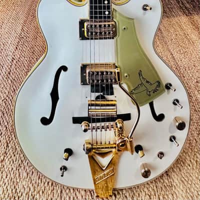 1972 Gretsch White Falcon Stereo 7595 Vintage Double Cutaway Guitar w/ Case Excellent Condition image 2