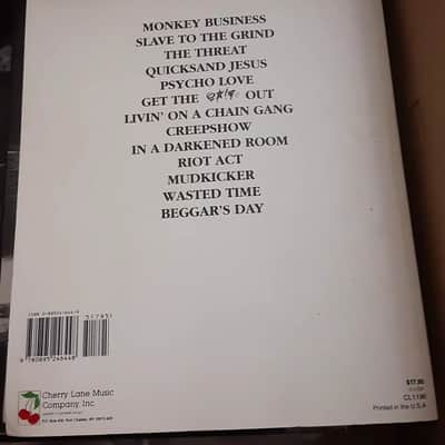SKID ROW - SLAVE TO THE GRIND - GUITAR TAB BOOK - SHEET MUSIC TABLATURE SONGBOOK image 2