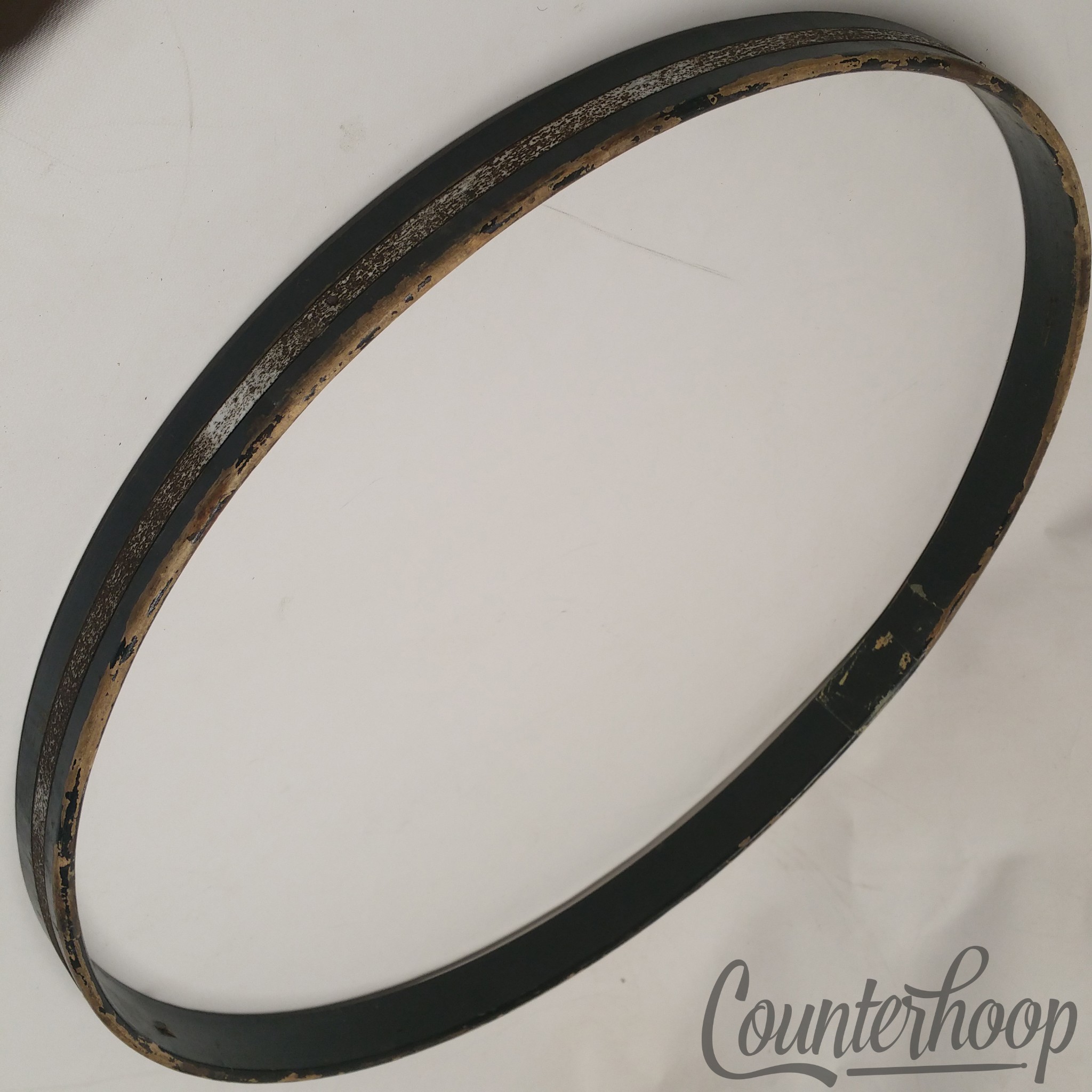 Slingerland 24"Bass Drum Hoop/Rim Vintage 70s Chrome-Steel 1Ply Maple Wood USA* — main photograph