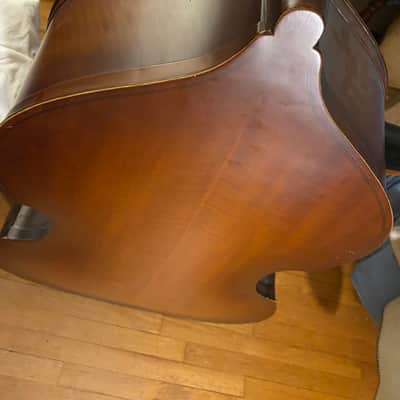 Cecilio CDB-200 4/4 acoustic upright double Bass 2018 - Natural - Distressed image 3