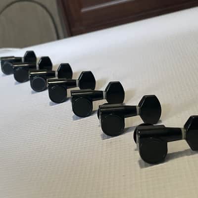2010's Indonesian Ibanez RG & S Series Dual Pin Black Tuners Tuning Pegs 7 In Line