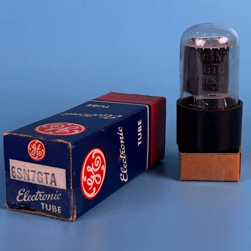 1960s General Electric 6SN7GT Vintage Grey Plated Vacuum Tube! Tests Good! T575 image 1