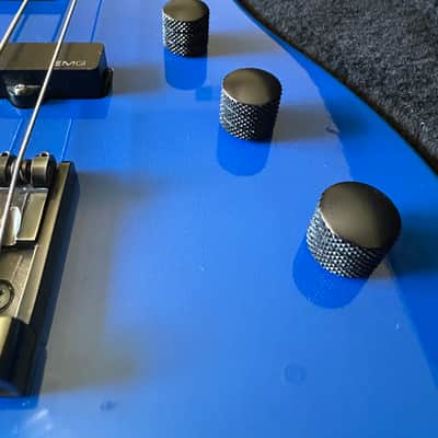 1986 Guild Pilot Bass Guitar SB-604 Blue Active EMGS W/OHSC image 7