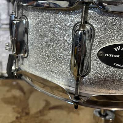 Walker Custom Drums 14x5.5 Silver Sparkle Snare Drum - VIDEO image 3