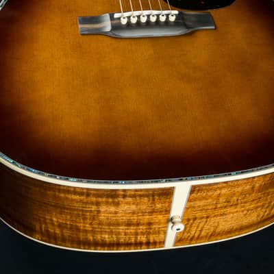 Martin D-41 Custom Premium Flamed Koa and Adirondack Spruce Amber Burst with Paua Pearl NEW image 14