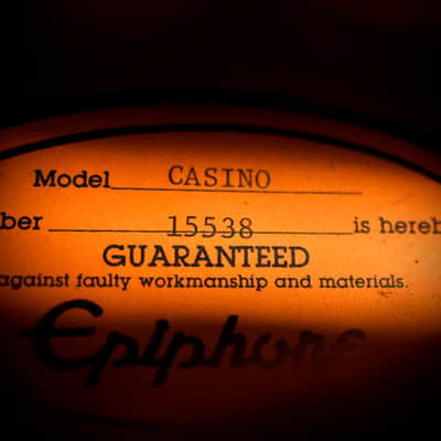 Epiphone Casino Sunburst 1991 image 12