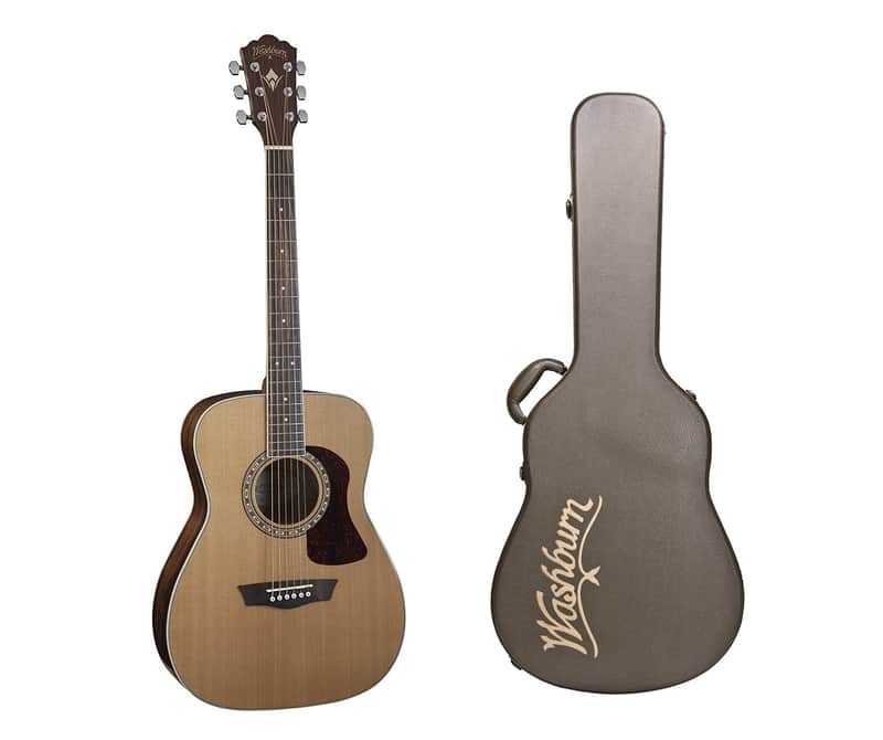 Washburn Heritage Acoustic Guitar w/ Solid Sitka Spruce Top+Washburn Deluxe Dreadnought Hardshell Ca image 1
