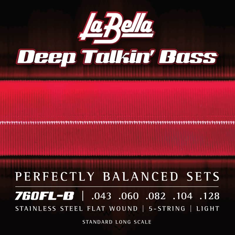La Bella Bass Strings 760FL-B , 5-String – Light Gauge "Deep Talkin’ Bass Flats" image 1