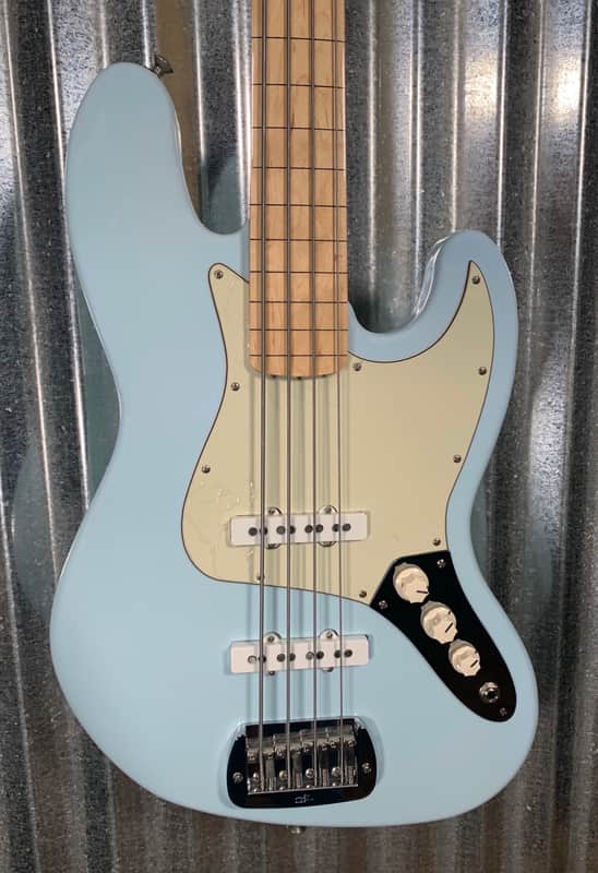 G&L Guitars USA JB 4 String Jazz Bass Fretless JB Sonic Blue & Case #3237 Used image 1