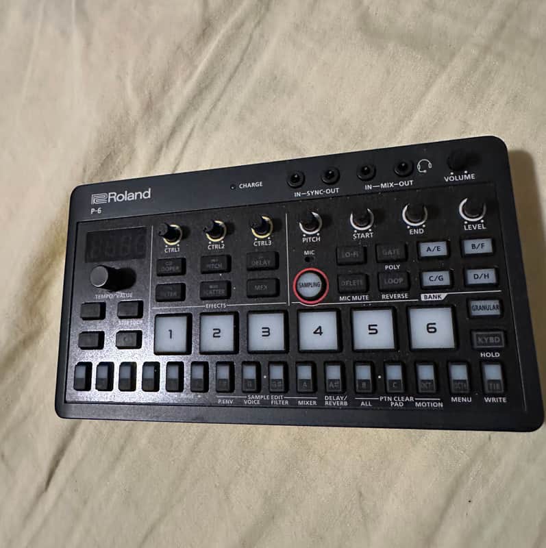 Roland P-6 AIRA Creative Sampler 2024 - Present - Black image 1