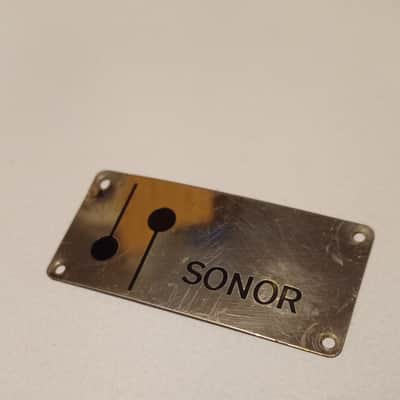 Sonor Teardrop snare ,tom,bass drum badge 60s-70s - Chrome image 1