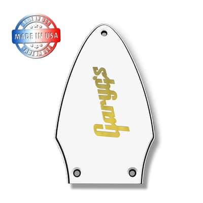 3 Ply White/Black/Black Truss Rod Cover for Flying V + Gold Decal image 1