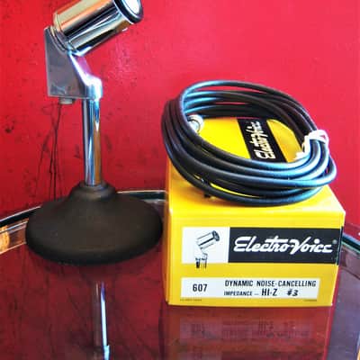 Vintage 1970s Electro-Voice 607 / 638 General Purpose Dynamic Microphone Hi Z harp w accessories NOS image 1