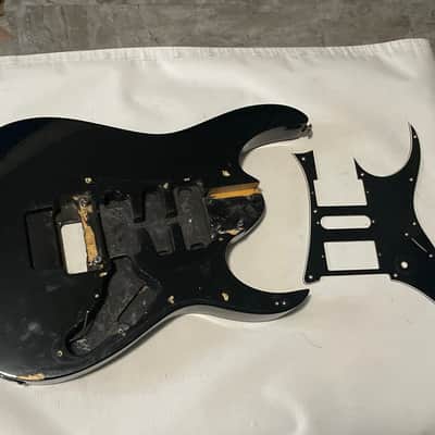2010 Indonesian Ibanez RG350EX Black Strat Basswood Guitar Body Floyd Ready (Rough Shape) image 1