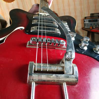 Jolana Spesial Tornado Vintage Electric Guitar Soviet USSR Tremolo bar 360 Strat Semi Hollow image 7