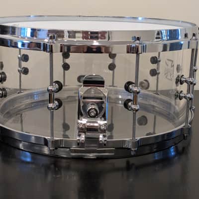 Cartinella Custom Percussion 14x7" Acrylic snare - Clear image 3