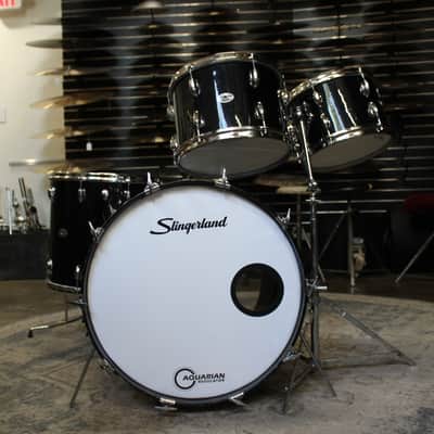 Slingerland 4-Piece Drum Set 12-13-16-22 1970s - Black image 4
