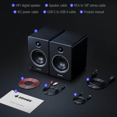 Active Bookshelf Studio Monitors Audio Speakers AptX-HD Bluetooth Stereo + EQ Editor image 4