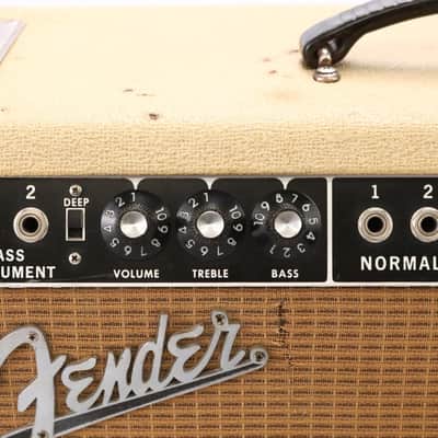 1965 Fender Bassman-Amp Tube Amplifier Head in '63 Blonde Cabinet #50272 image 3