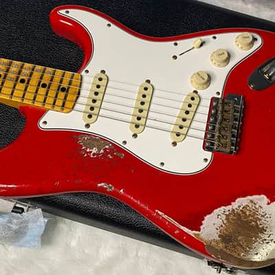 NEW! Fender Custom Shop Special Run '69 Stratocaster Heavy Relic - Handwound P/U's - Aged Ferrari Red - Reverse Headstock - 7.9lbs - Authorized Dealer - One OFF! SUPER RARE! G07043 image 8