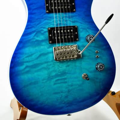 PRS SE Custom 24-08 Quilt TCI S Humbuckers Ebony Fretboard 8 Pickup Configurations with Gig Bag image 4