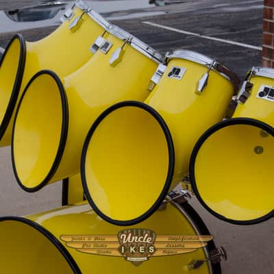 Vintage North Yellow 6 Piece Drum Set with Gibraltar Rack image 4