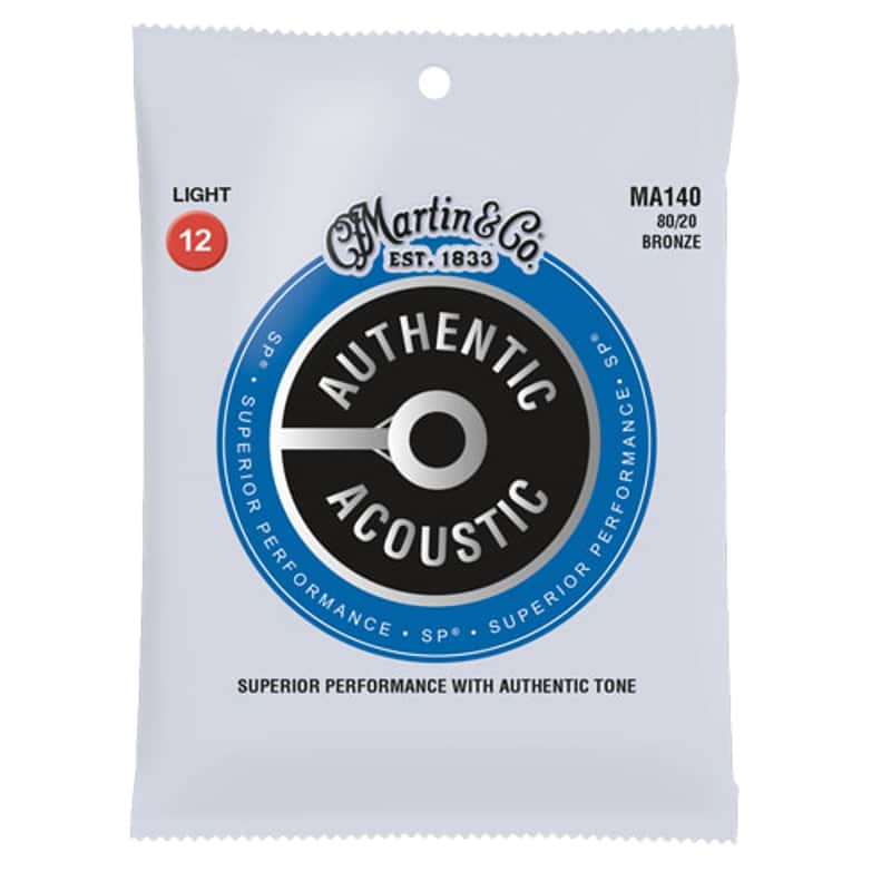Martin MA140 Authentic 80/20 Acoustic Light Set, 12-54 image 1