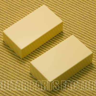PC-0303-C (2) Cream Closed Guitar Humbucker No Holes Pickup Cover Set