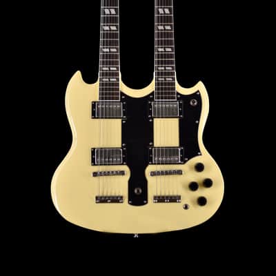 Brandon’s Custom Shop Double Neck 12/6 - Cream/Silver image 2