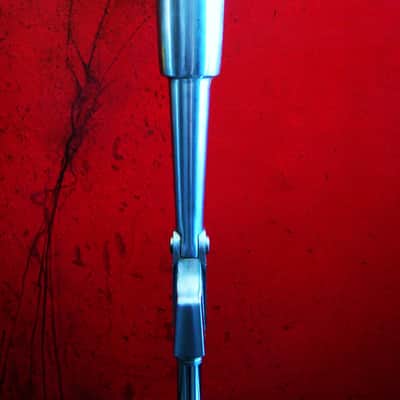 Vintage 1960's Calrad DM-21 dynamic Satin Chrome microphone w desk stand Lafayette Olson Aiwa display repair image 8