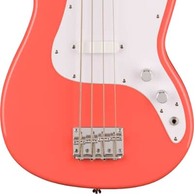 Squier Sonic Bronco Bass - Tahitian Coral image 3